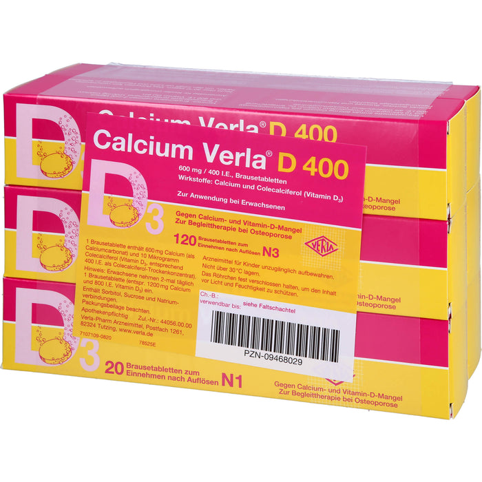 Calcium Verla D 400 Brausetabletten, 120 pcs. Effervescent tablets
