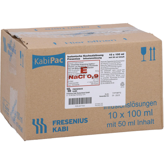 Fresenius Isotonische Kochsalzlösung 0,9% Injektionslösung, 10 pcs. Single dose containers