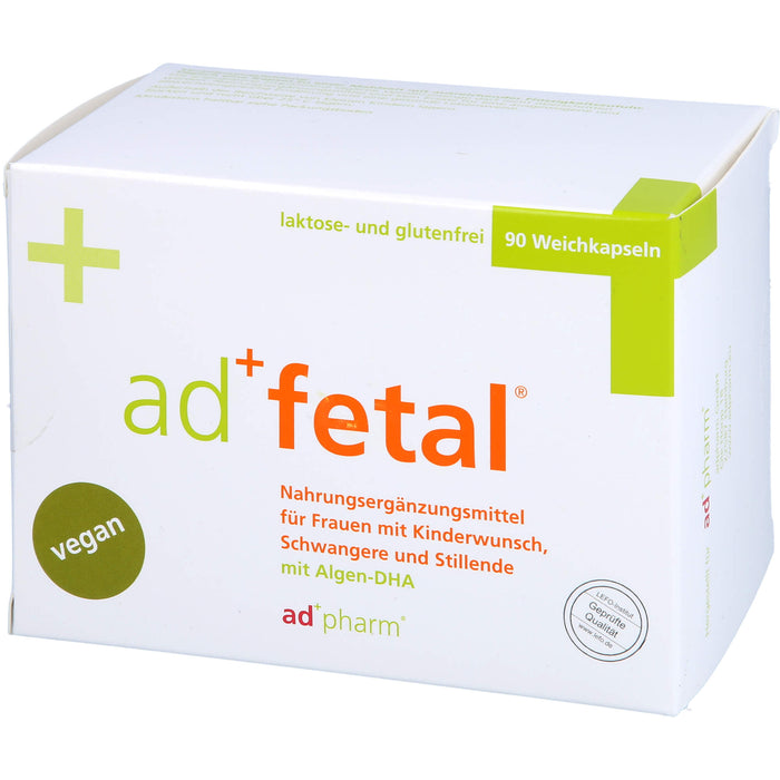 Adfetal Weichkapseln für Frauen mit Kinderwunsch, Schwangere und Stillende, 90 pc Capsules