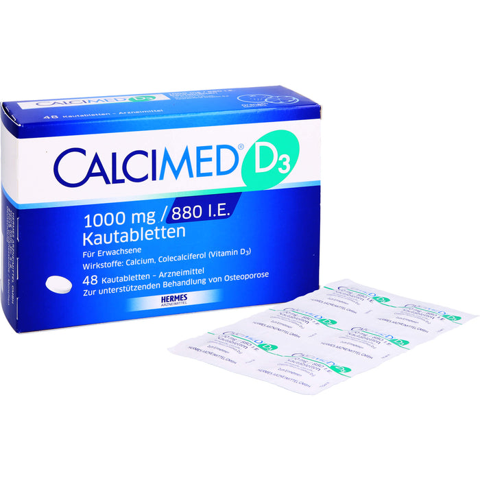 CALCIMED D3 1000 mg / 880 I.E. Kautabletten, 48 pcs. Tablets