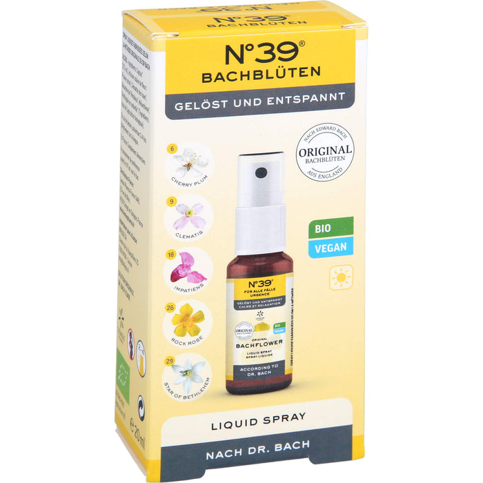 Original Bachblüten No. 39 Für alle Fälle Liquid Spray für Ruhe und Gelassenheit, 20 ml Solution
