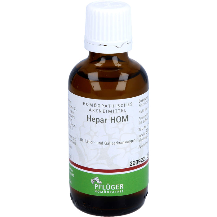 Pflüger Hepar HOM Tropfen bei Leber- und Galleerkrankungen, 50 ml Solution