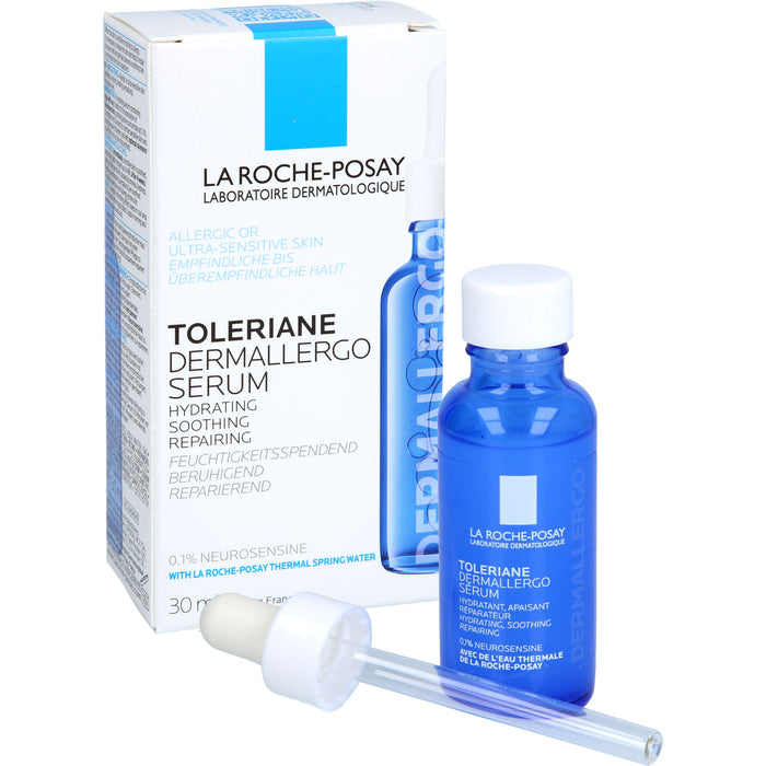 La Roche-Posay Toleriane Dermallergo Serum feuchtigkeitsspendend, beruhigend, reparierend für empfindliche Haut, 30 ml Gel