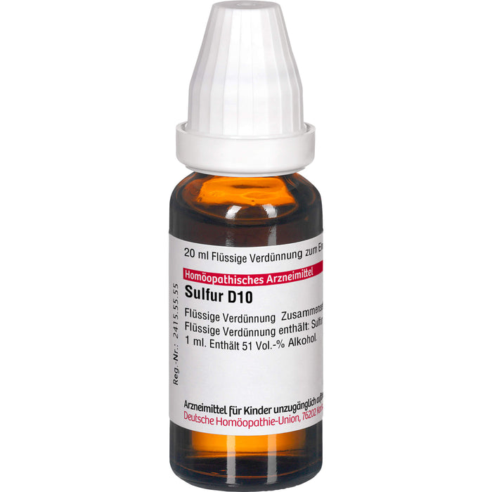 Sulfur D10 DHU Dilution, 20 ml Lösung