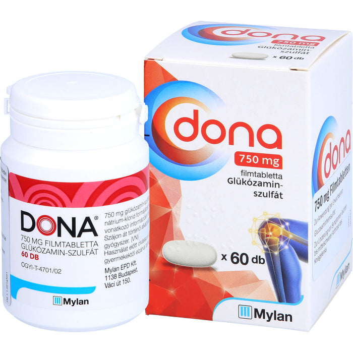 Dona 750 mg kohlpharma Filmtabletten bei leichter bis mittelstarker Arthrose des Kniegelenks, 60 pcs. Tablets