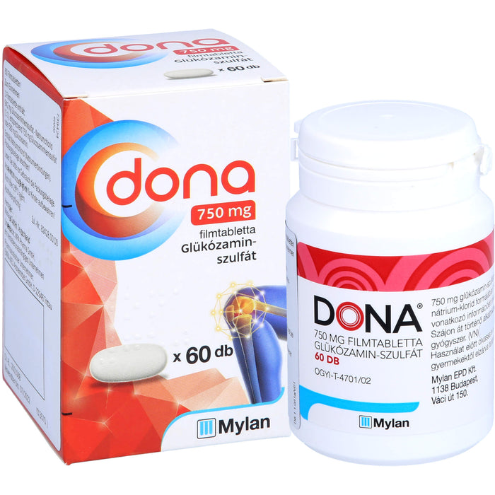 Dona 750 mg kohlpharma Filmtabletten bei leichter bis mittelstarker Arthrose des Kniegelenks, 60 pcs. Tablets