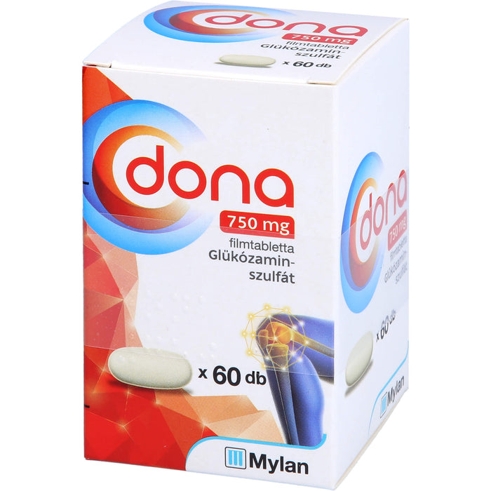 Dona 750 mg kohlpharma Filmtabletten bei leichter bis mittelstarker Arthrose des Kniegelenks, 60 pcs. Tablets