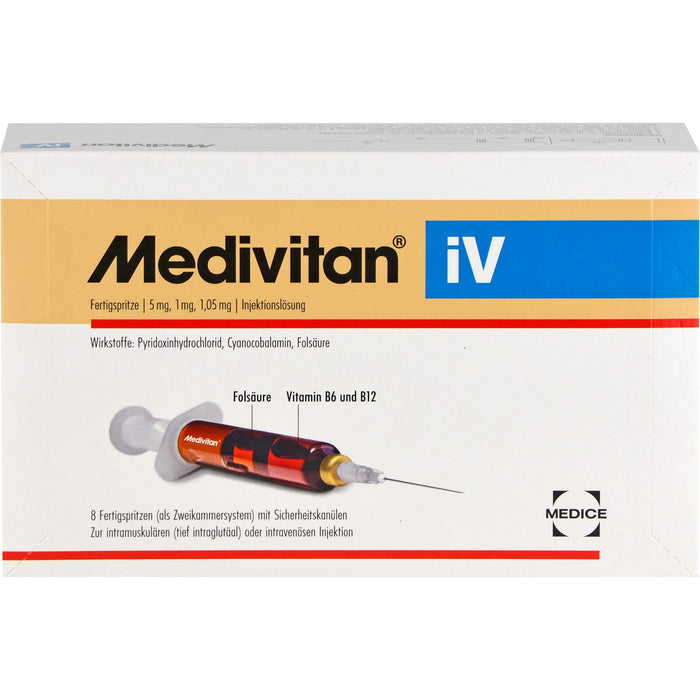 Medivitan  iV Fertigspritze 4,11 mg, 1 mg, 1,05 mg Injektionslösung zur intramuskulären oder intravenösen Anwendung, 8 St. Lösung
