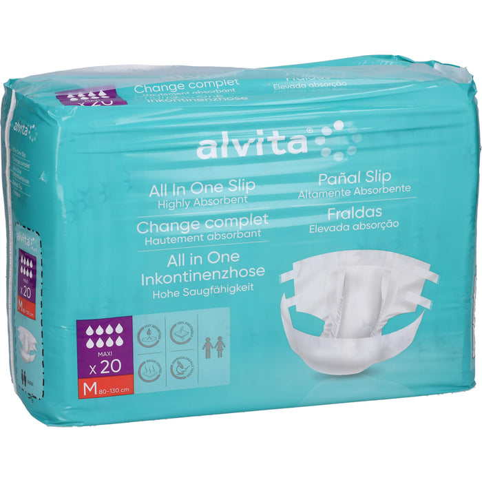 Alvita All-in-One Inkontinenzhose Maxi Medium für die Nacht, 20 pcs. Nappy trousers