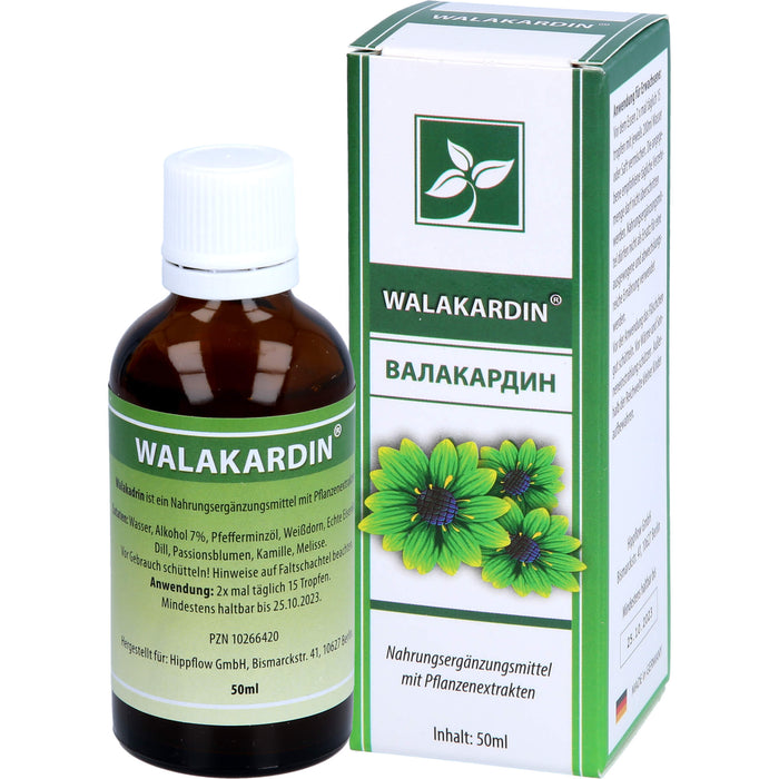 Walakardin Tropfen unterstützt das Herz-Kreislauf-System, 50 ml Solution