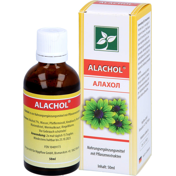 ALACHOL Tropfen Unterstützt die Selbstreinigung der Leber, 50 ml Solution