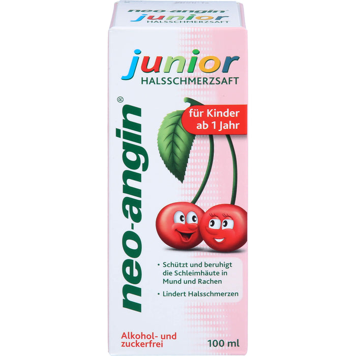 Neo-angin Junior Halsschmerzsaft für Kinder ab 1 Jahr, 100 ml Lösung