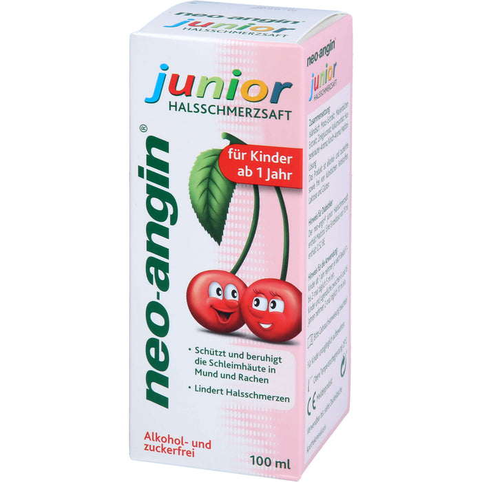Neo-angin Junior Halsschmerzsaft für Kinder ab 1 Jahr, 100 ml Lösung