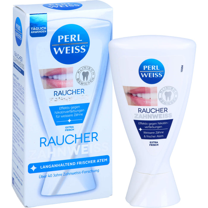 PERLWEISS Raucher Zahnweiss gegen Nikotin-Verfärbungen, 50 ml Zahncreme