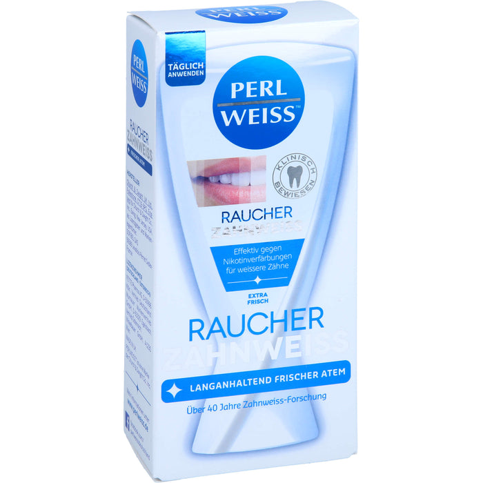 PERLWEISS Raucher Zahnweiss gegen Nikotin-Verfärbungen, 50 ml Zahncreme