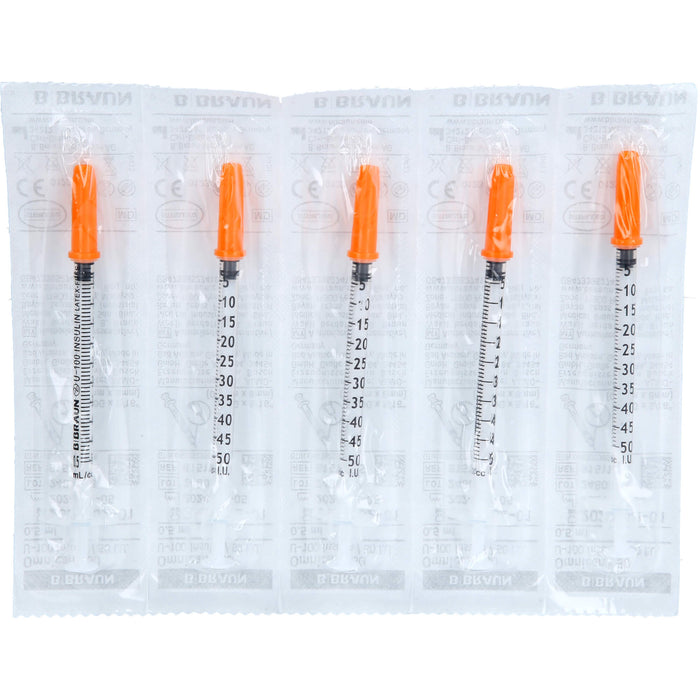 Omnican® 50 0,5ml Insulinspritzen, 50 I.E. Nennvolumen, U-100 Insulin; 0,30x8mm, 100X1 St SRI