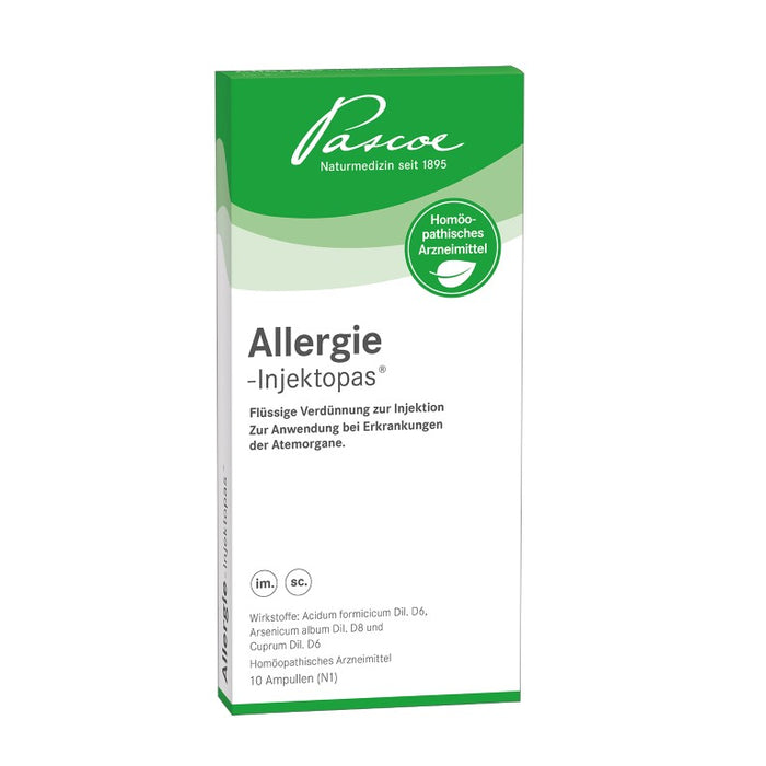 Allergie-Injektopas homöopathisches Arzneimittel zur Anwendung bei Erkrankungen der Atemorgane, 10 St. Ampullen