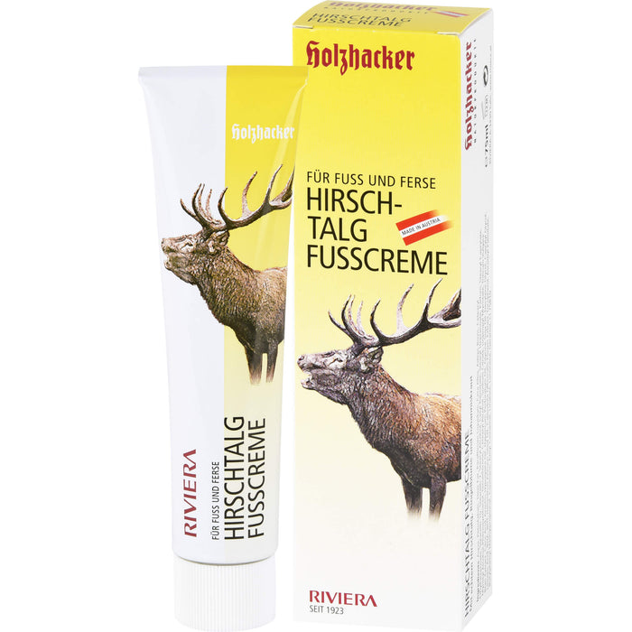 RIVIERA Hirschtalg Fusscreme parabenfrei für Fuß und Ferse, 75 ml Creme