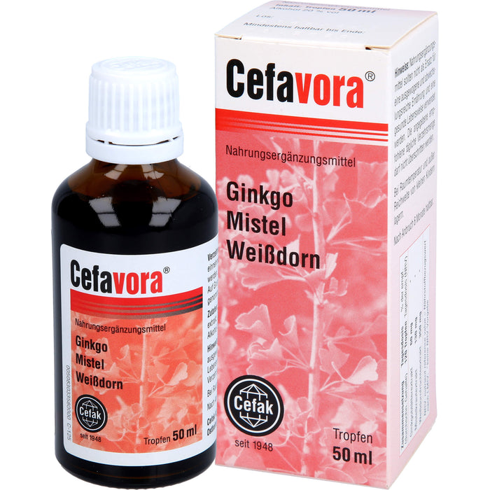 Cefavora Tropfen mit Ginkgo, Mistel und Weißdorn, 50 ml Solution