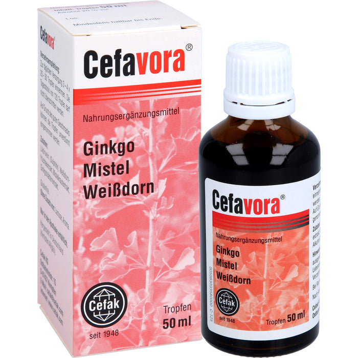 Cefavora Tropfen mit Ginkgo, Mistel und Weißdorn, 50 ml Solution