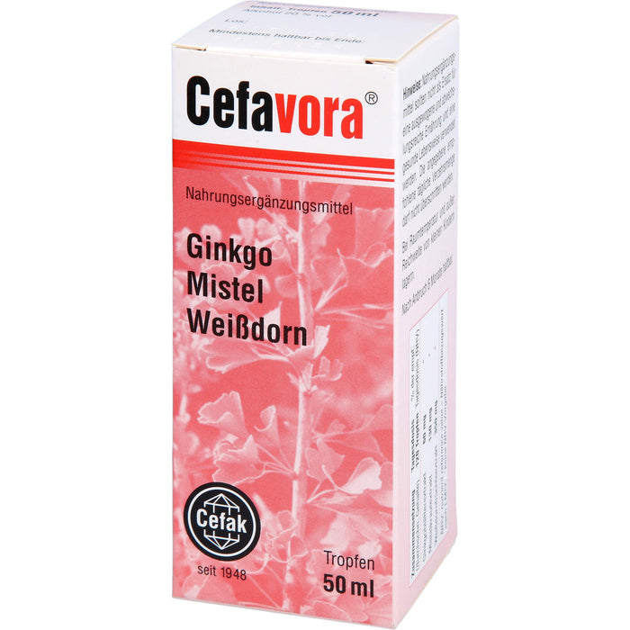 Cefavora Tropfen mit Ginkgo, Mistel und Weißdorn, 50 ml Solution