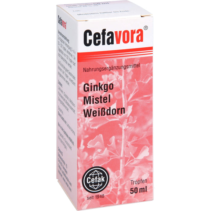 Cefavora Tropfen mit Ginkgo, Mistel und Weißdorn, 50 ml Solution