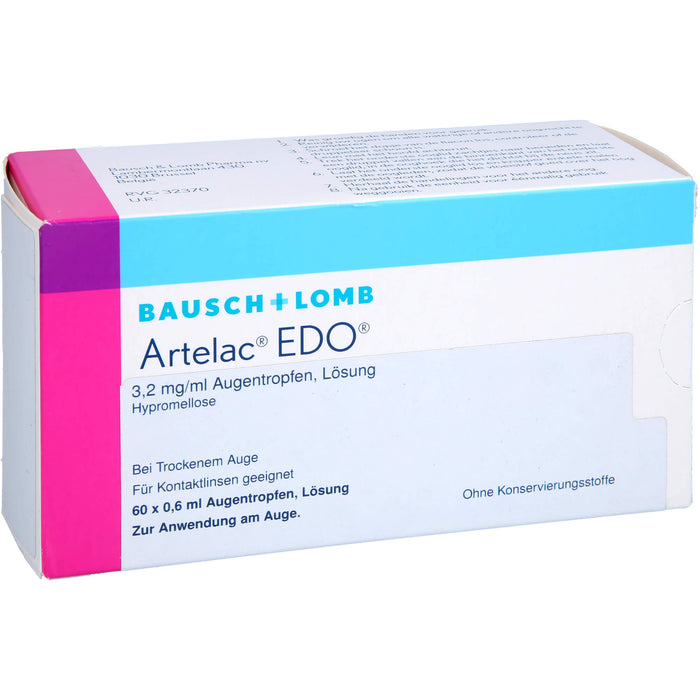 Artelac EDO kohlpharma Augentropfen bei trockenem Auge, 60 pcs. Single-dose pipettes