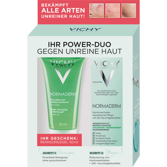 VICHY Normaderm 24h Feuchtigkeits-Pflegecreme gegen Hautunreinheiten, 50 ml Cream