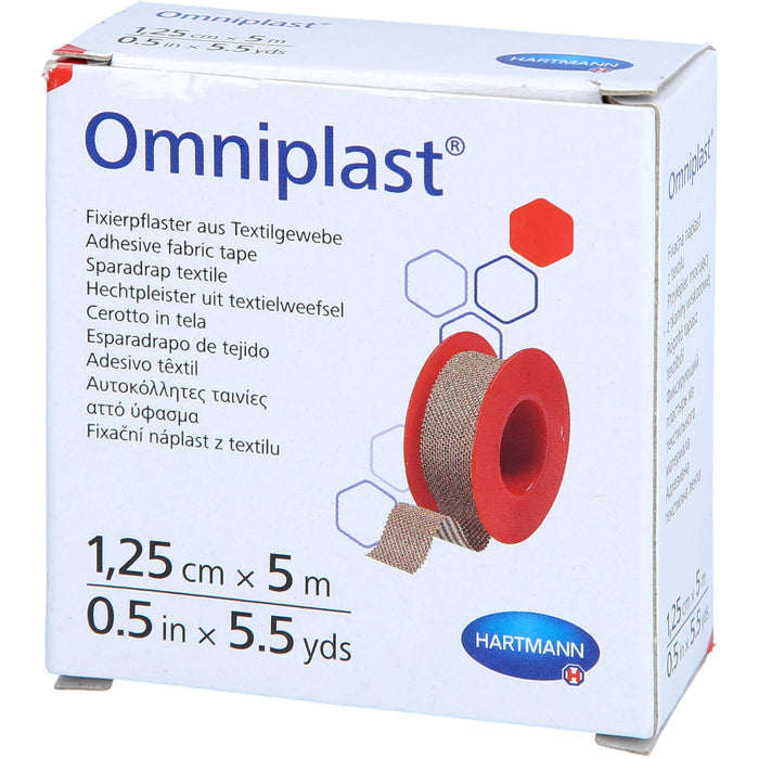 Omniplast 1,25 cm x 5 m für Verbandfixierungen aller Art, 1 pcs. Patch