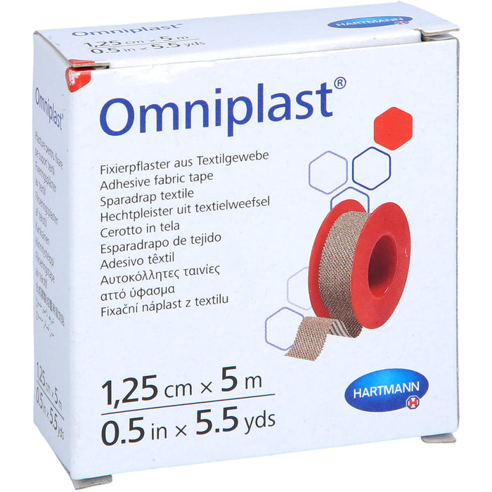 Omniplast 1,25 cm x 5 m für Verbandfixierungen aller Art, 1 pcs. Patch