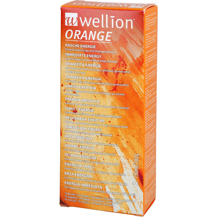 Wellion Orange Invertzuckersirup 13 ml Lösung für schnelle Energie, 10 pcs. Solution
