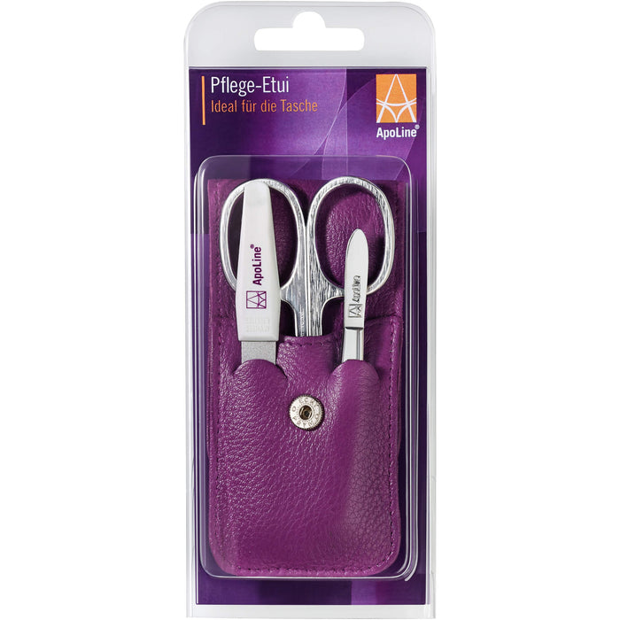 ApoLine Manicure Etui lila 3-teilig, 1 pc Accessoire
