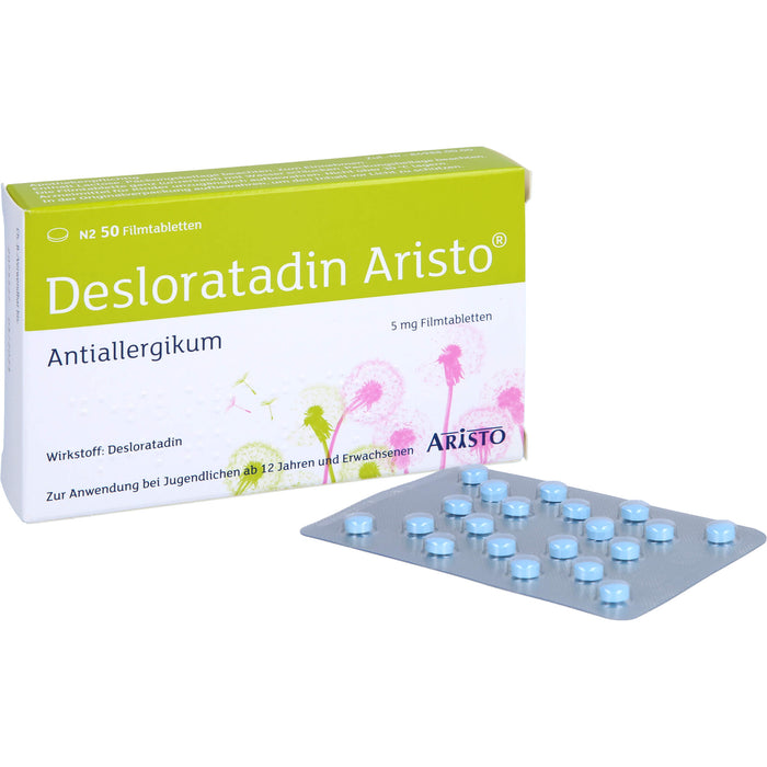 Desloratadin Aristo 5 mg Filmtabletten bei Allergien, 50 St. Tabletten