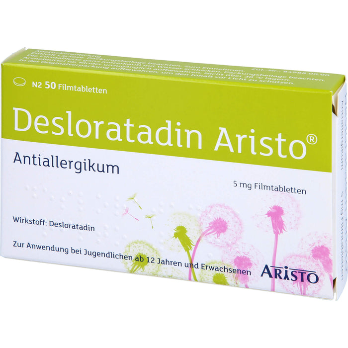 Desloratadin Aristo 5 mg Filmtabletten bei Allergien, 50 St. Tabletten