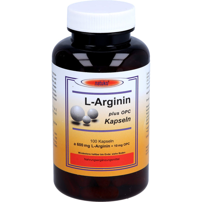 Natuko L-Arginin + OPC 600 mg Kapseln, 100 St. Kapseln