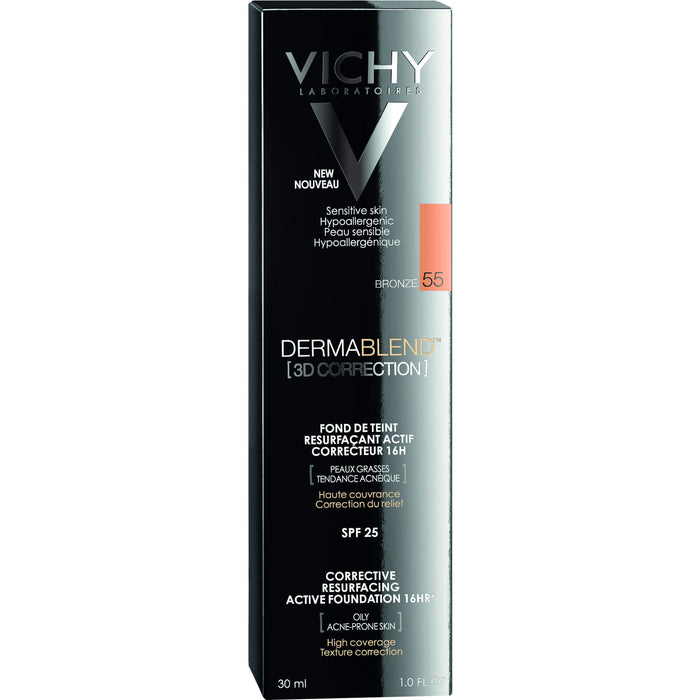 VICHY Dermablend 3D Correction Make-Up Foundation 55 Bronze, 30 ml Creme