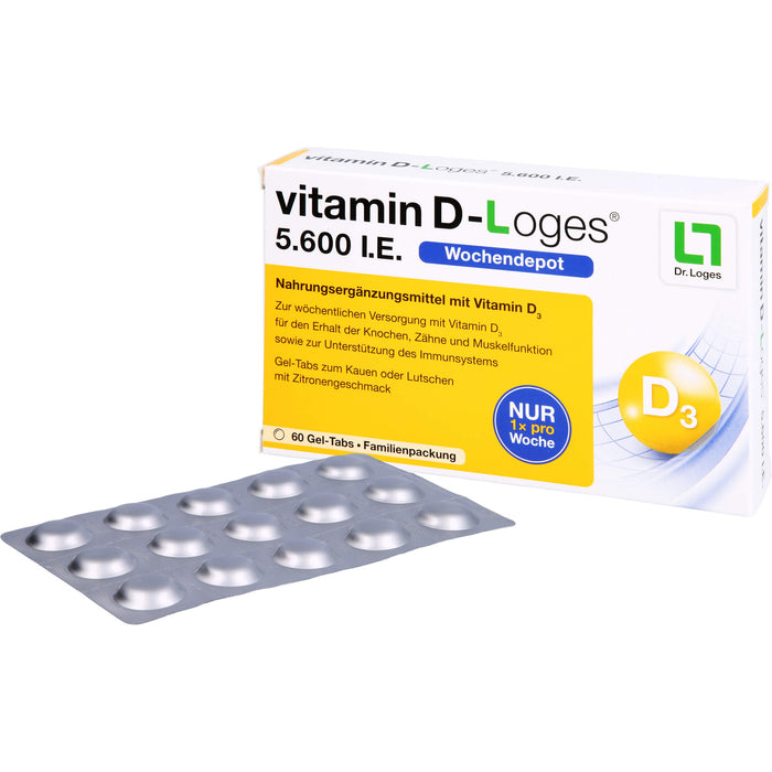 Vitamin D-Loges 5.600 I.E. Gel-Tabs, 60 St. Tabletten