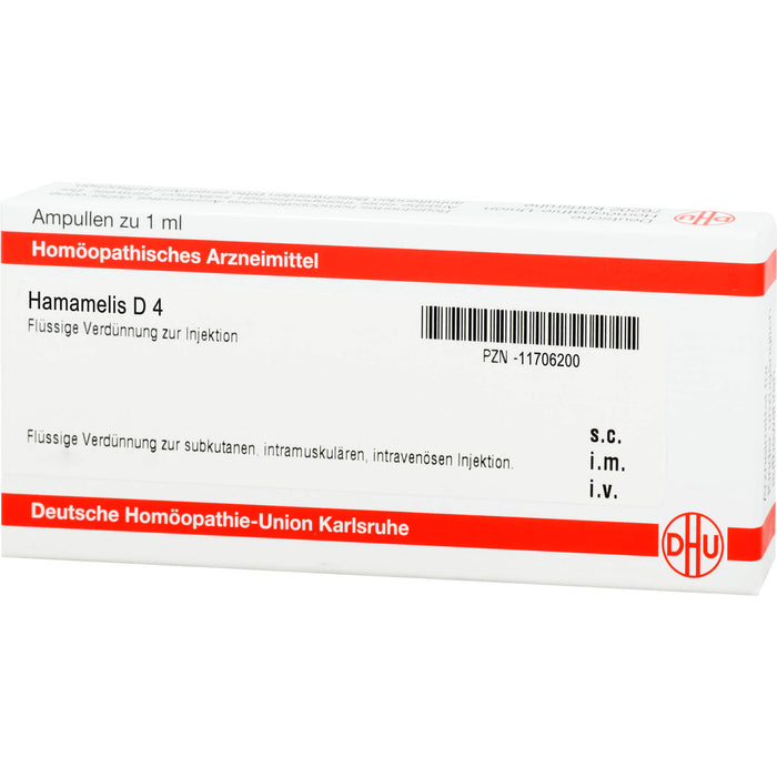DHU Hamamelis D4 Ampullen, 8 pc Ampoules