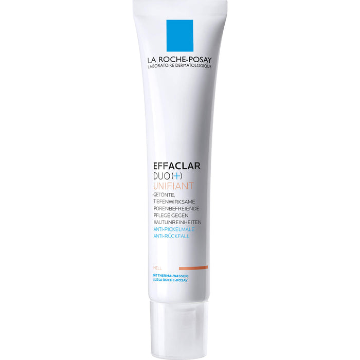 La Roche-Posay Effaclar Duo+M Unifiant getönte, dreifach tiefenwirksame Pflege gegen Unreinheiten Hell, 40 ml Crème