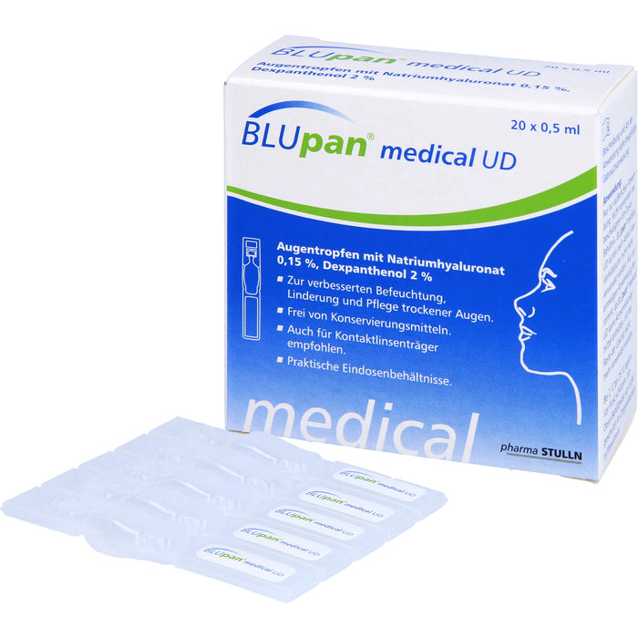 BLUpan medical UD Augentropfen 0,5 ml, 20 pcs. Solution