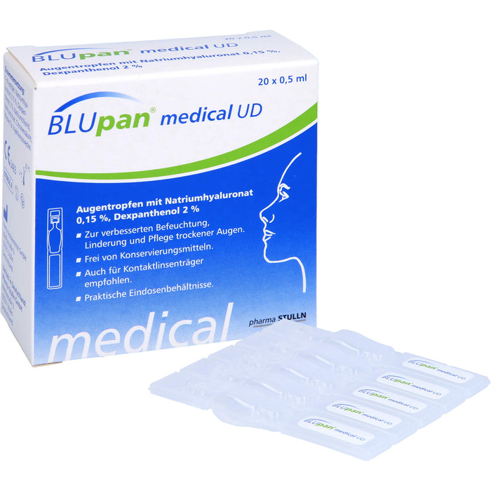 BLUpan medical UD Augentropfen 0,5 ml, 20 pcs. Solution