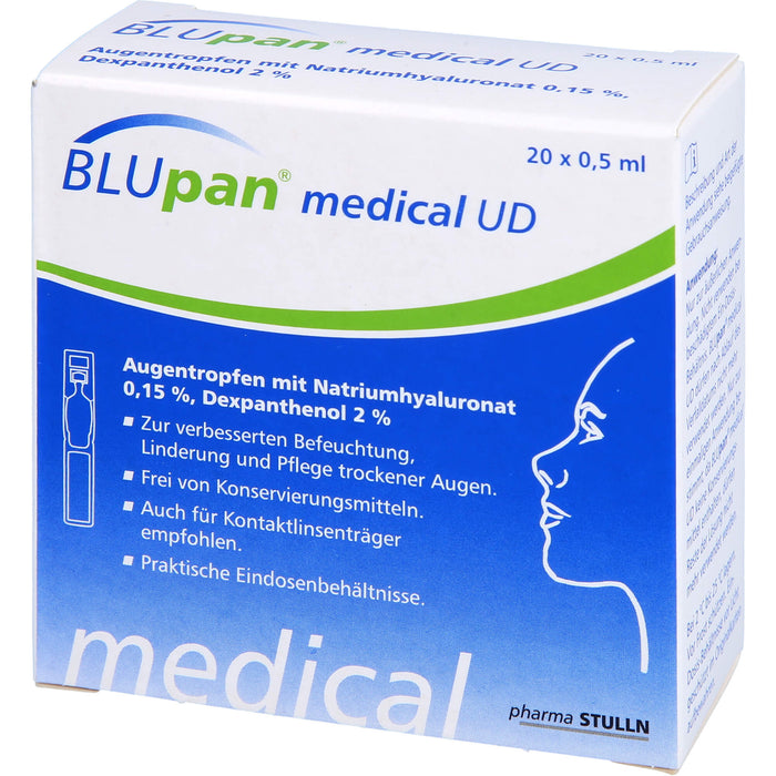 BLUpan medical UD Augentropfen 0,5 ml, 20 pcs. Solution