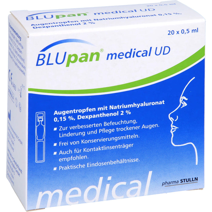 BLUpan medical UD Augentropfen 0,5 ml, 20 pcs. Solution