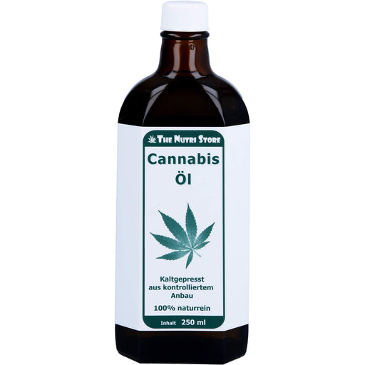 The Nutri Store Cannabis Öl kaltgepresst aus kontrolliertem Anbau, 250 ml Öl