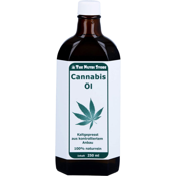 The Nutri Store Cannabis Öl kaltgepresst aus kontrolliertem Anbau, 250 ml Öl