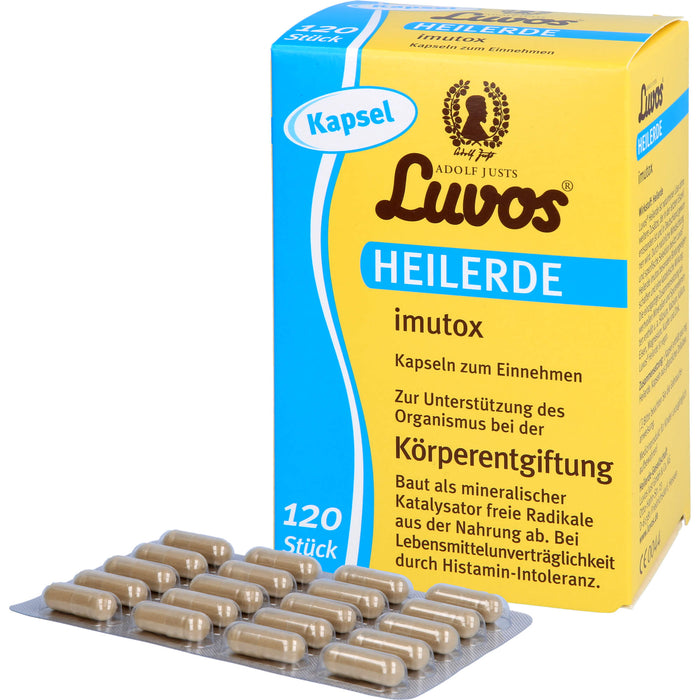 Luvos Heilerde imutox Kapseln bindet Schadstoffe, 120 pc Capsules