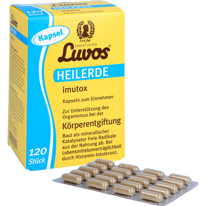 Luvos Heilerde imutox Kapseln bindet Schadstoffe, 120 pc Capsules