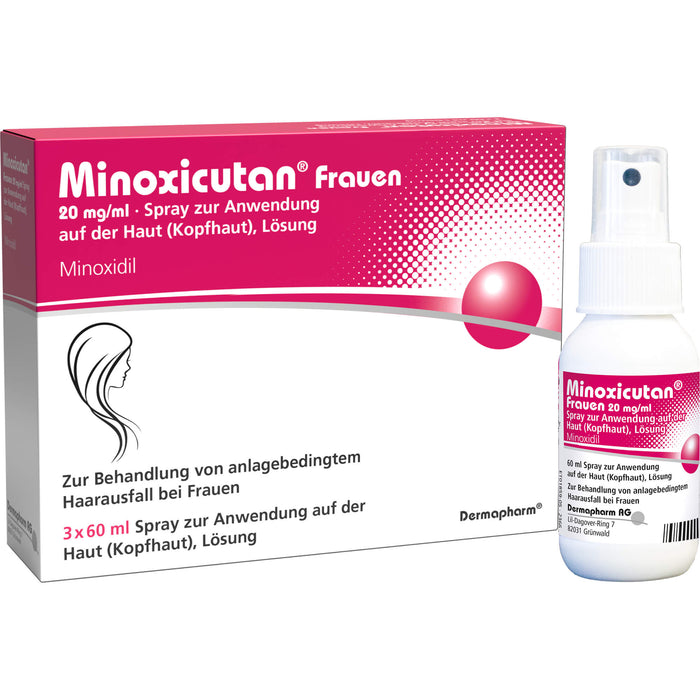 Minoxicutan Frauen 20 mg/ml Spray zur Anwendung auf der Haut, 180 ml Solution