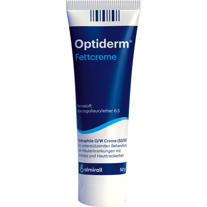 Optiderm Fettcreme bei Hauterkrankungen mit Juckreiz und Hauttrockenheit, 50 g Creme