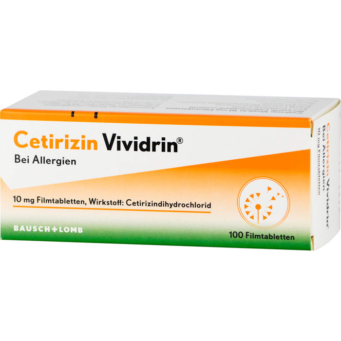 Cetirizin Vividrin 10 mg Filmtabletten bei Allergien, 100 pcs. Tablets